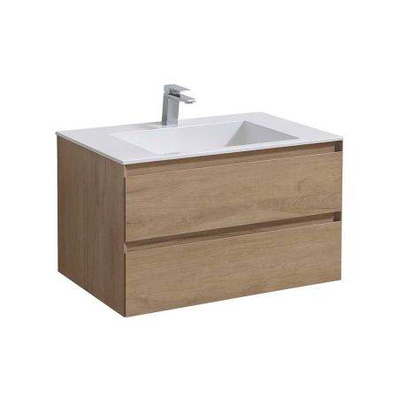 База под раковину Luka 800 подвесная, 2 выкатных ящика soft-close, N.Oak, артикул VMC-2L800NO