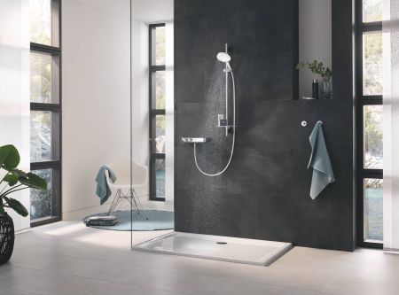 Душевой гарнитур GROHE Rainshower SmartActive 150, 3 вида струй, белая луна (26594LS0), артикул 26594LS0