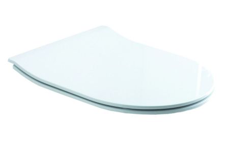 Olympia Clear, быстросъемное тонкое сиденье с микролифтом, цвет белый матовый