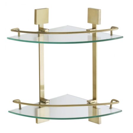 Полка угловая стеклянная Savol S-065322C, бронза, артикул S-065322C