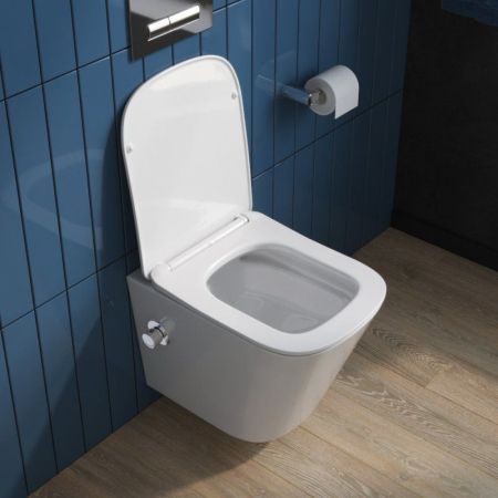 Унитаз подвесной с функцией биде и смесителем BELBAGNO DUE, артикул BB3103CHR-BS/SC