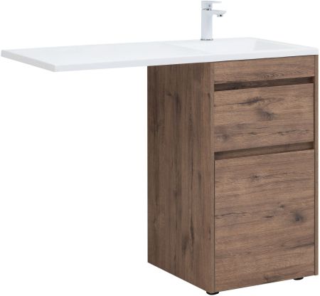 Тумба под раковину Aquanet Токио 48 дуб веллингтон (напольная 2 ящика), артикул 00333647