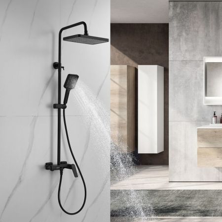 Душевая система Shevanik S4226H, черный