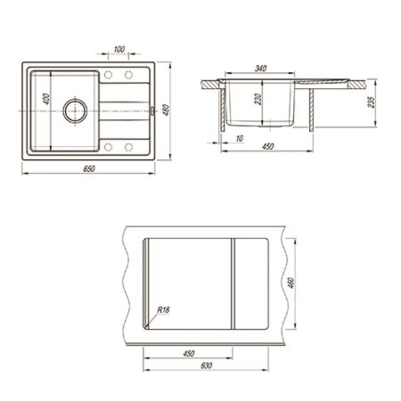Кухонная мойка Florentina КОМБИ 21.390.B0650.107, песочный, артикул 21.390.B0650.107