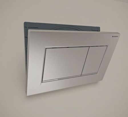 GEBERIT (*Sigma30) Клавиша двойного смыва, хром матовый/хром глянцевый GEBERIT (*Sigma30) Клавиша двойного смыва, хром матовый/хром глянцевый
