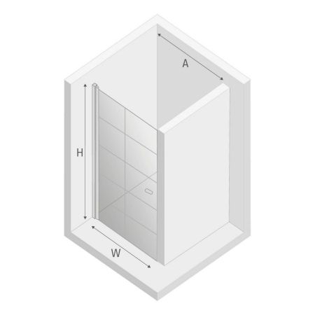 Дверь в нишу NEW TRENDY NEW SOLEO BLACK одинарная 100x195 D-0278A (черный), артикул D-0278A