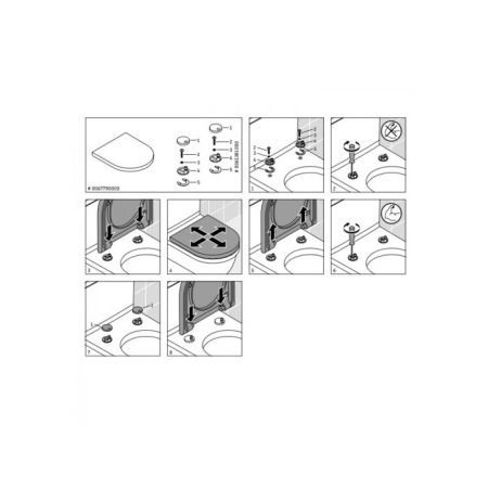 Duravit Duraplus Сиденье для унитаза без автоматического опускания петли: пластик, Цвет: Белый, артикул 0066300000