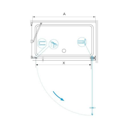 Душевой уголок RGW HO-045B (HO-011B + Z-050-2B + O-204B) (900x1200, Прозрачное)