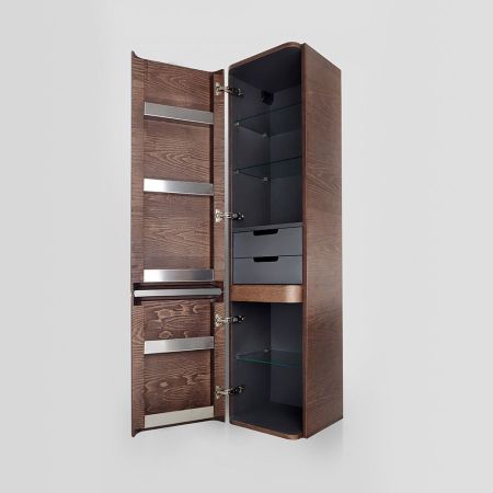 M30CHL0406NF Sensation, Шкаф-колонна, подвесной, левый, 40 см, двери, орех, текстурированная, шт, артикул M30CHL0406NF