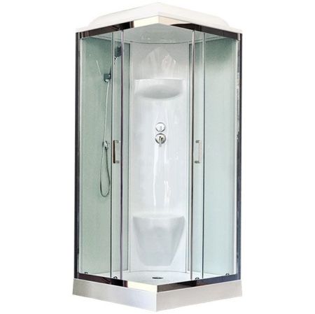 Душевая кабина Royal Bath RB 90HP6-WT-CH (белое/прозрачное), артикул RB90HP6-WT-CH