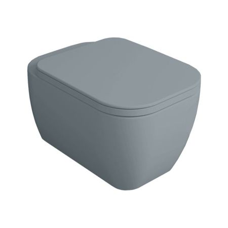 Simas Henges Унитаз подвесной безободковый 38х55 см, цвет Cementto matt (без креплений F85), артикул HE18 cemento matt