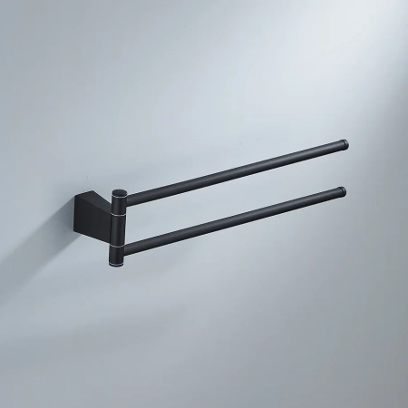 Полотенцедержатель поворотный двойной Shevanik SG5707H, черный