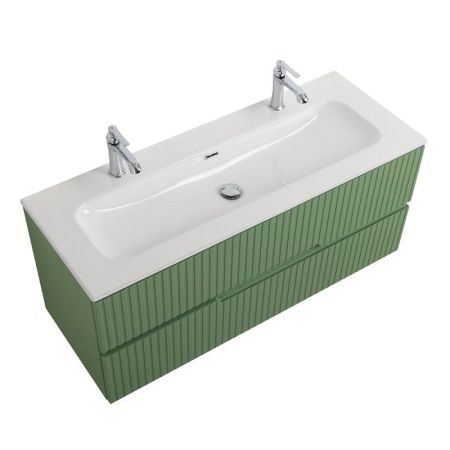 DUET-N База под раковину подвесная с двумя выкатными ящиками, Зеленый жемчужный, 800x457x500, DUET-N-800-2C-SO-VPR-P, артикул DUET-N-800-2C-SO-VPR-P