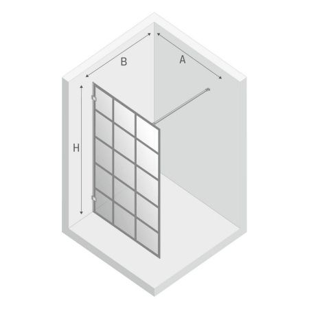 Душевое ограждение NEW TRENDY AVEXA BLACK 120x200 EXK-2025 (черный)