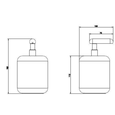 Gessi Goccia Дозатор для жидкого мыла настольный, цвет: хром/черный