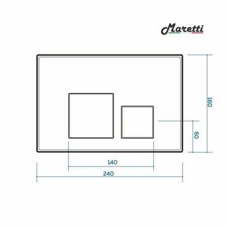 Клавиша смыва Maretti Katrina AC12KA-740, белый, артикул AC12KA-740