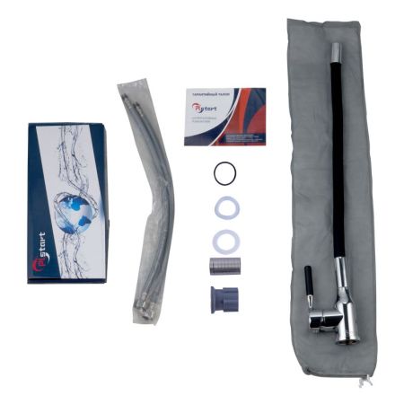 Смеситель для кухни Plstart PG54022B24, хром/чёрный