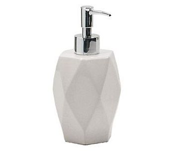 Gedy Dalia, настольный керамический дозатор с пластиковой помпой, цвет хром - белая керамика