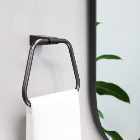 Зеркало с подсветкой LED Fixsen FX-3100F овальное 50х100 см, графит, артикул FX-3100F