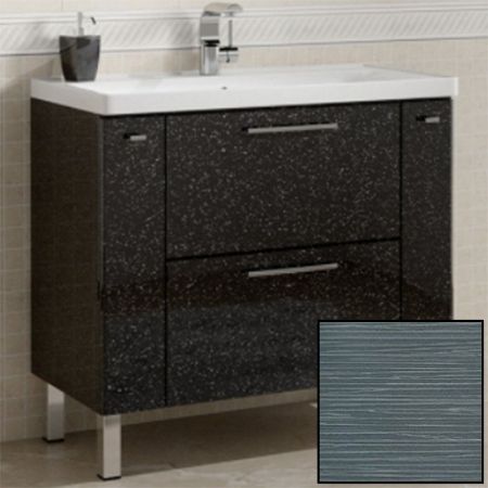 Тумба с раковиной SanVit Комфорт 90 kkomf090 с фактурой под дерево Шелк Сталь