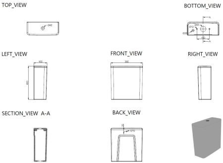 Сливной бачок Allen Brau Priority 4.31007.20 белый глянец, артикул 4.31007.20