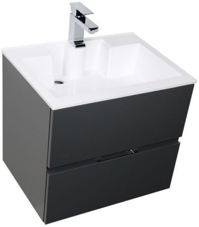 Тумба с раковиной Aquanet Алвита 60 серый антрацит, артикул 00213094