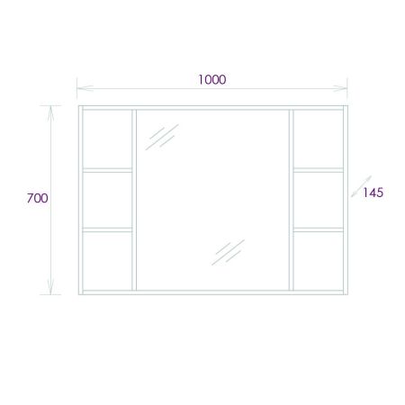 Шкаф-зеркало Onika Тимбер 100 дуб сонома, универсальный, артикул 210017