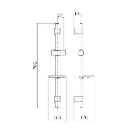 Душевой гарнитур FASHUN A8008, хром