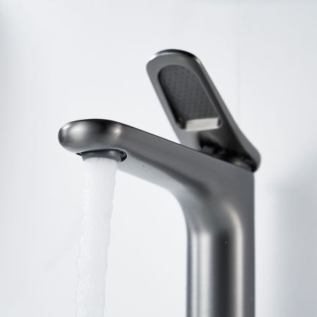 Смеситель для раковины Shevanik S4701T, оружейная сталь