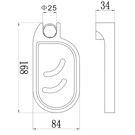 Мыльница для душевой штанги Savol S12-03, хром, артикул S12-03