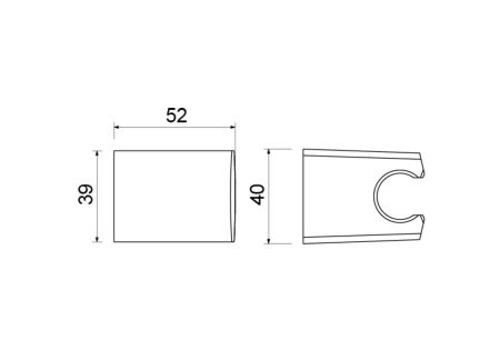 Держатель ручного душа AQUATEK AQ2403CR, артикул AQ2403CR