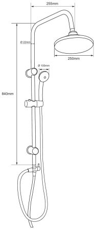 Душевая стойка Aquanet Passion R AF300-70-R-B, артикул AF300-70-R-B