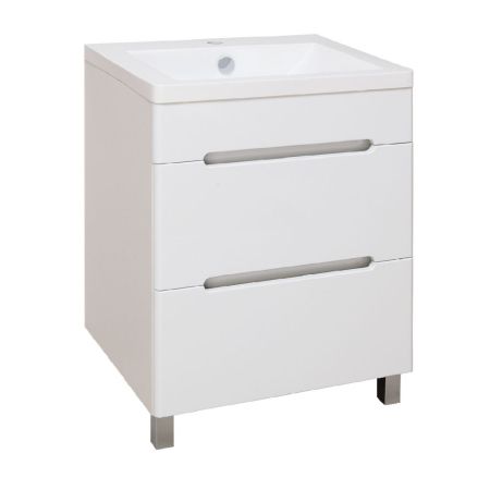 Тумба Runo Парма 60 напольная 2 ящика под умывальник УТ000001837 (Omega 60) (00000001139), артикул 00000001139