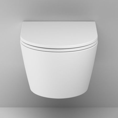 C8F1701MWSC Func подвесной унитаз 54 см FlashClean с сиденьем микролифт, бел мат, артикул C8F1701MWSC