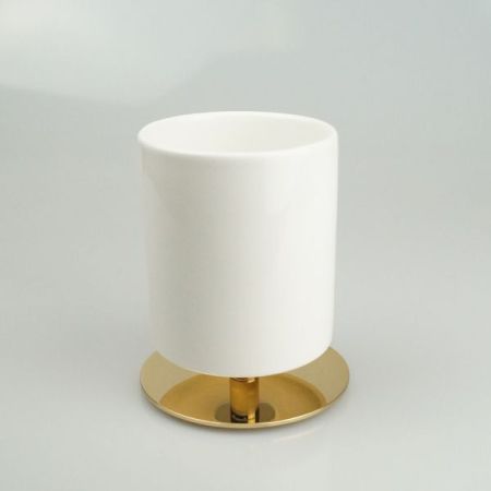 Stil Haus Opera, настольный керамический стакан, цвет золото, артикул OP10ap(16)