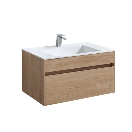 База под раковину Chiara 800 подвесная, 1 выкатной ящик soft-close, N.Oak, артикул VMC-2C800NO