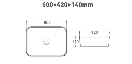 Раковина керамическая накладная AM310-T