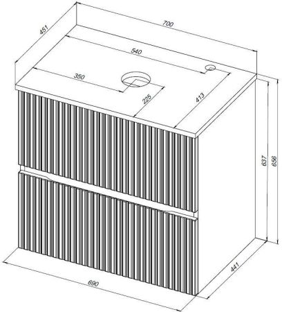 Тумба под раковину Aquanet Джейн 70 мисти грин, артикул 00313317