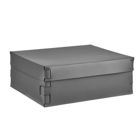 Colombo Adj Коробка Snob, 36x30H13,5 см, цвет: серый/черный, артикул BADJ3630-0301