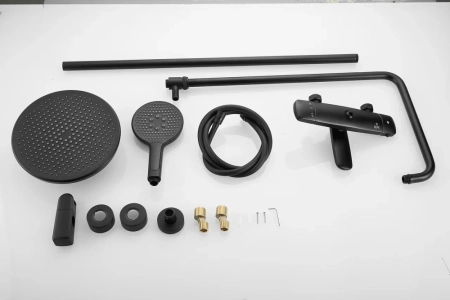 Душевая система с термостатом Rose R3996H, черный