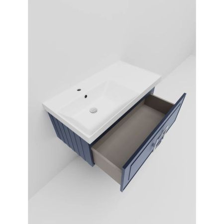 Тумба под раковину подвесная La Fenice Cubo FNC-01-CUB-BG-90, синяя, артикул FNC-01-CUB-BG-90