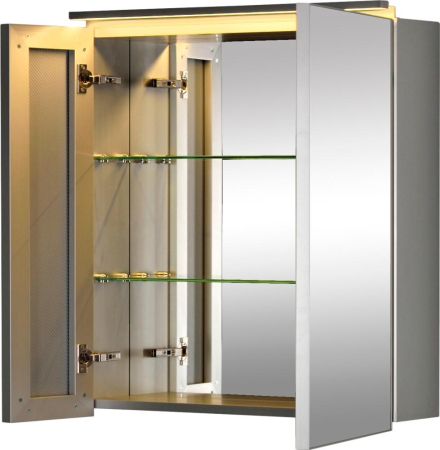 Зеркальный шкаф De Aqua Алюминиум 70 серебро