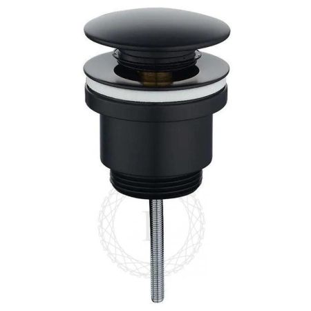 Донный клапан для раковины FILARETE FL75BL, черный, артикул FL75BL