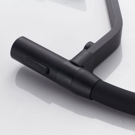 Смеситель для кухни с гибким изливом и подключением фильтра Shevanik S278H, черный