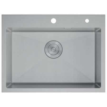 Кухонная мойка D&K нержавеющая сталь сатин (DKS605004), артикул DKS605004