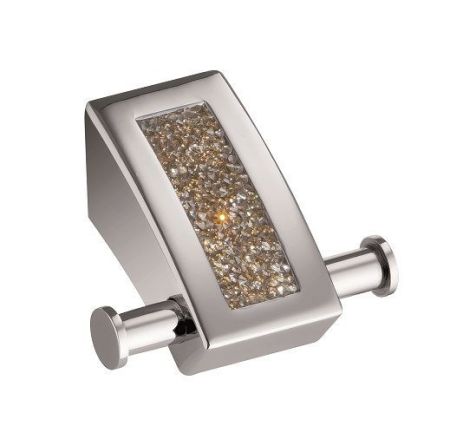 Sanibano Estrella, крючок двойной, цвет хром-кристаллы Swarovski golden shadow, артикул H9300/09DGS