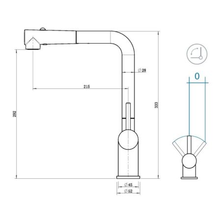 Смеситель для кухни Grandex Aqua Integra-SP 9020492, медь