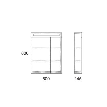 Зеркальный шкаф Nyborg 60 с LED подсветкой, артикул OW06.05.00