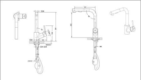 Смеситель для кухни Bravat Affability F7172217CP-3, хром
