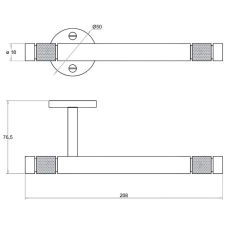 Bertocci Officina 01 Бумагодержатель, правый, цвет золото матовое, артикул 127 7503 5050